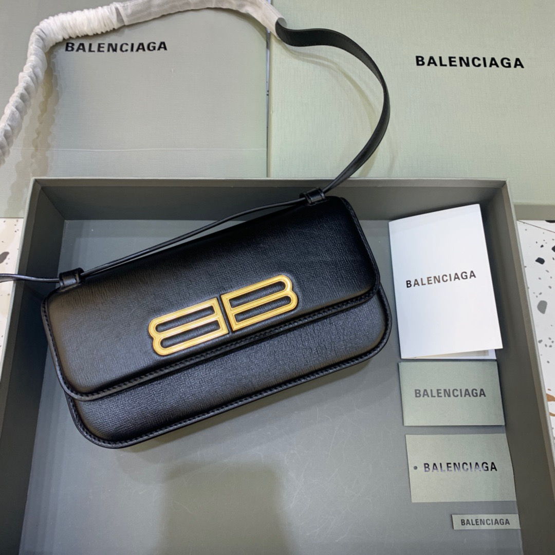 Balenciaga Gossip Small Shoulder Bag Black, For Women, Women’s Bags 9.1in/23cm