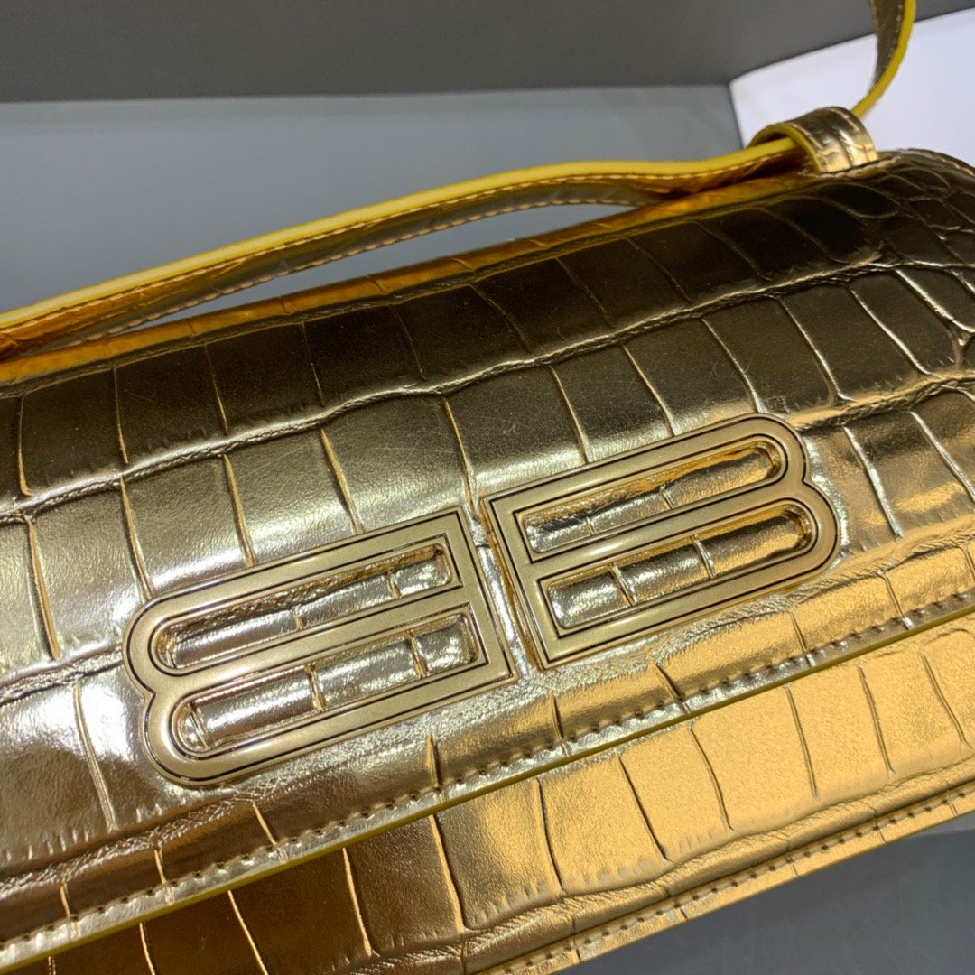 Balenciaga Gossip Small Shoulder Bag Gold, For Women, Women’s Bags 9.1in/23cm