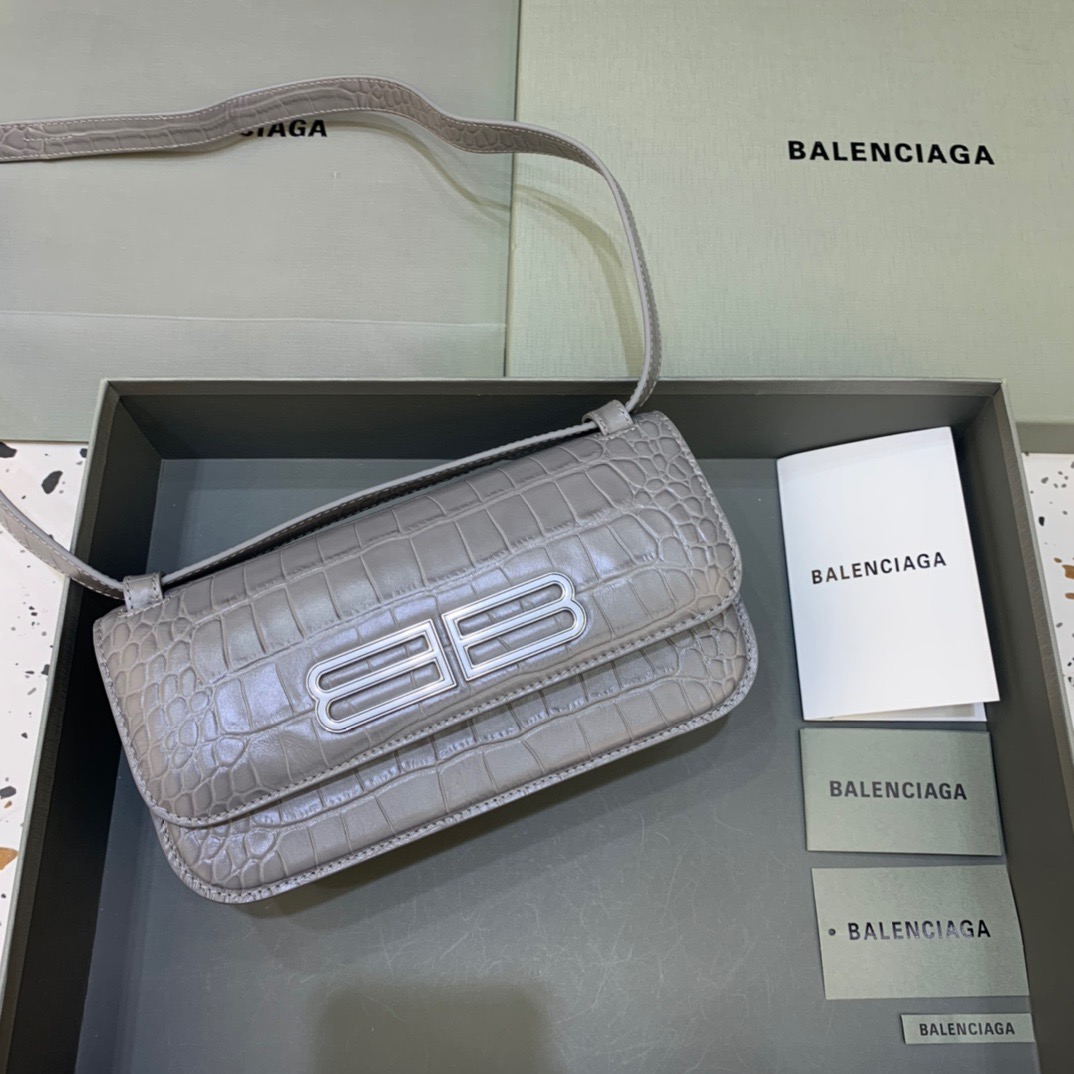 Balenciaga Gossip Small Shoulder Bag Gray, For Women, Women’s Bags 9.1in/23cm