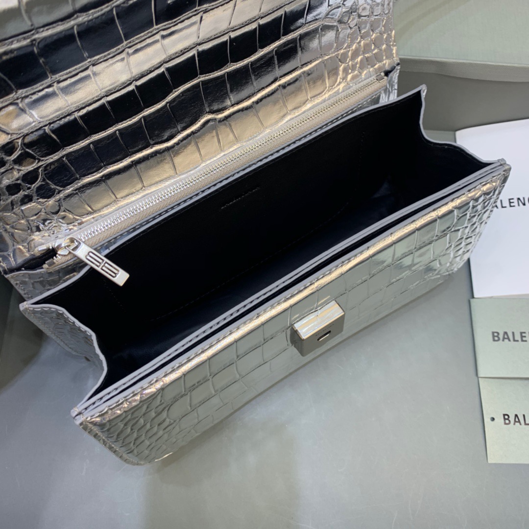 Balenciaga Gossip Small Shoulder Bag Sliver, For Women, Women’s Bags 9.1in/23cm