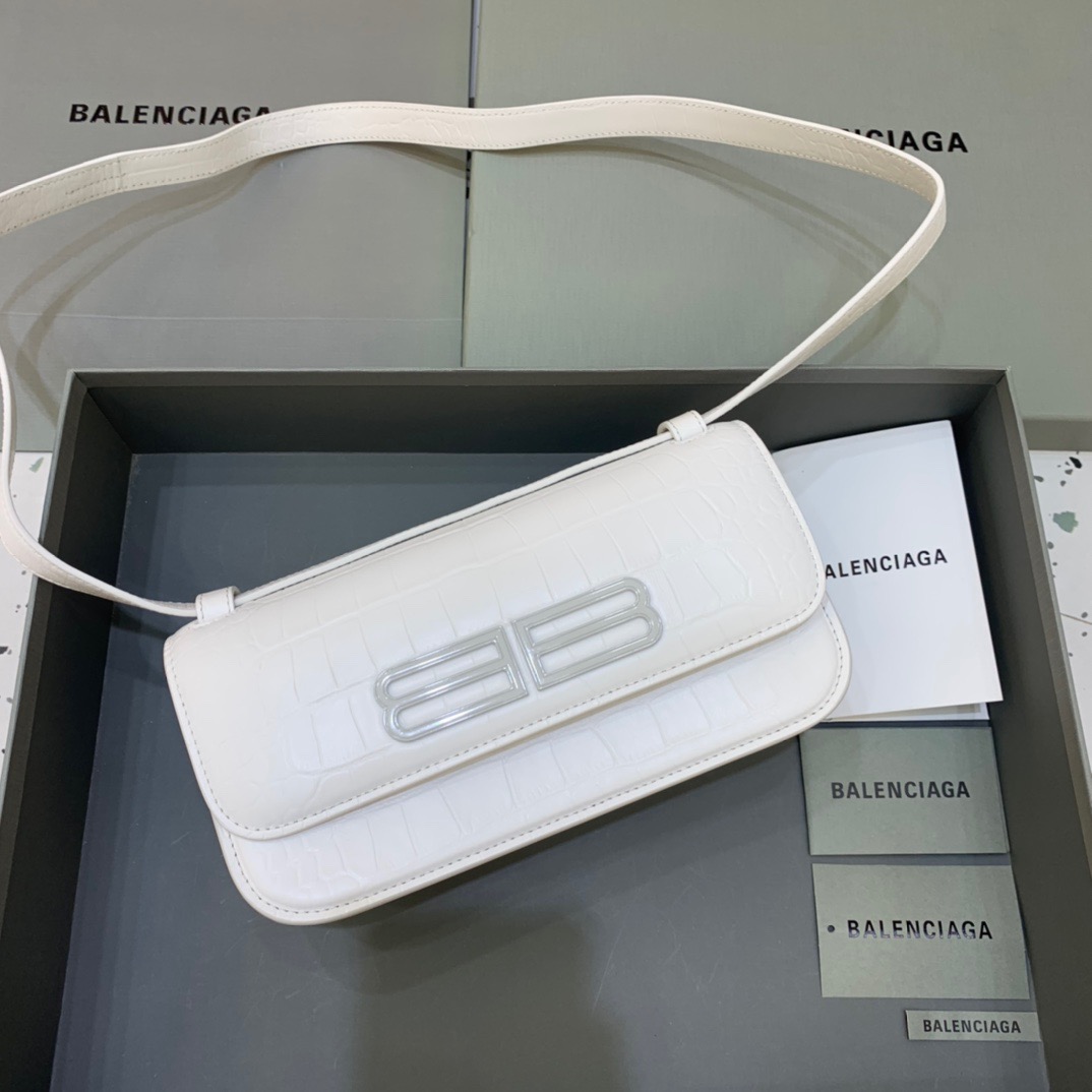Balenciaga Gossip Small Shoulder Bag White, For Women, Women’s Bags 9.1in/23cm