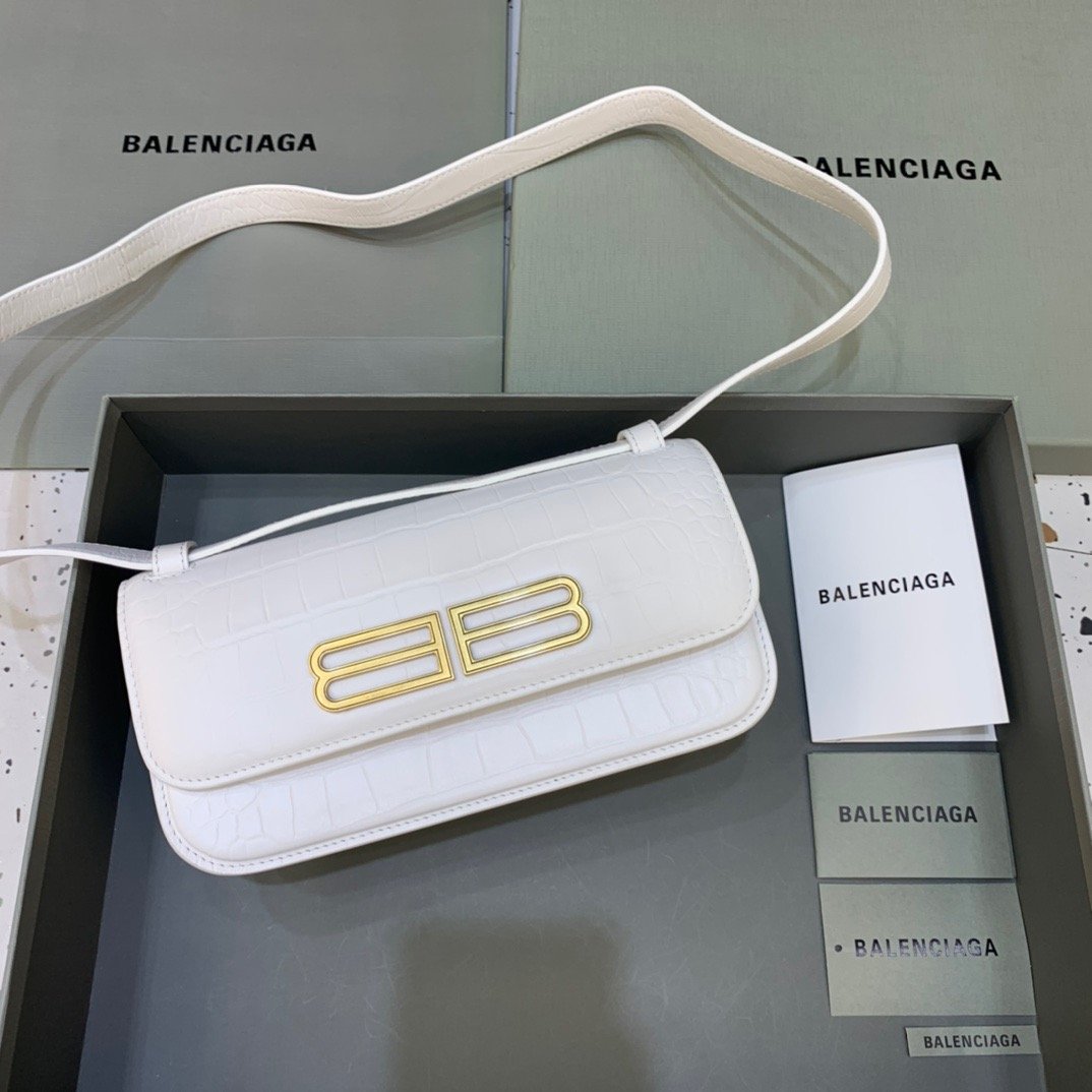 Balenciaga Gossip Small Shoulder Bag White, For Women, Women’s Bags 9.1in/23cm