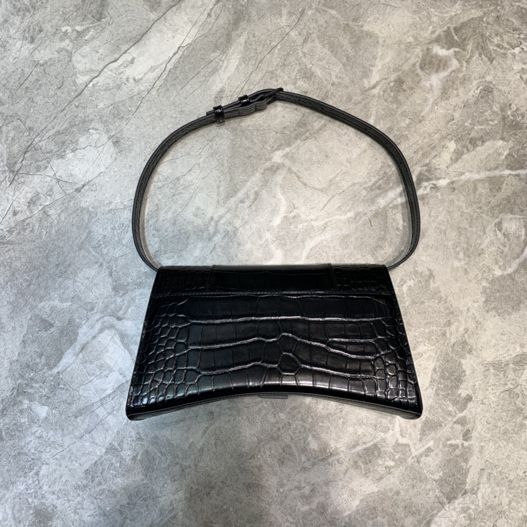 Balenciaga Hourglass Handbag In Black, For Women, Women’s Bags 9.8in/25cm