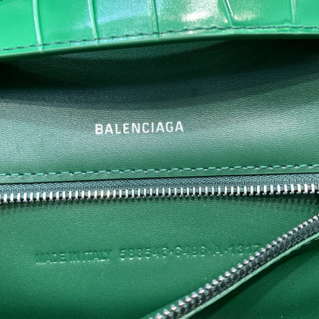 Balenciaga Hourglass Handbag In Green, For Women, Women’s Bags 9.8in/25cm