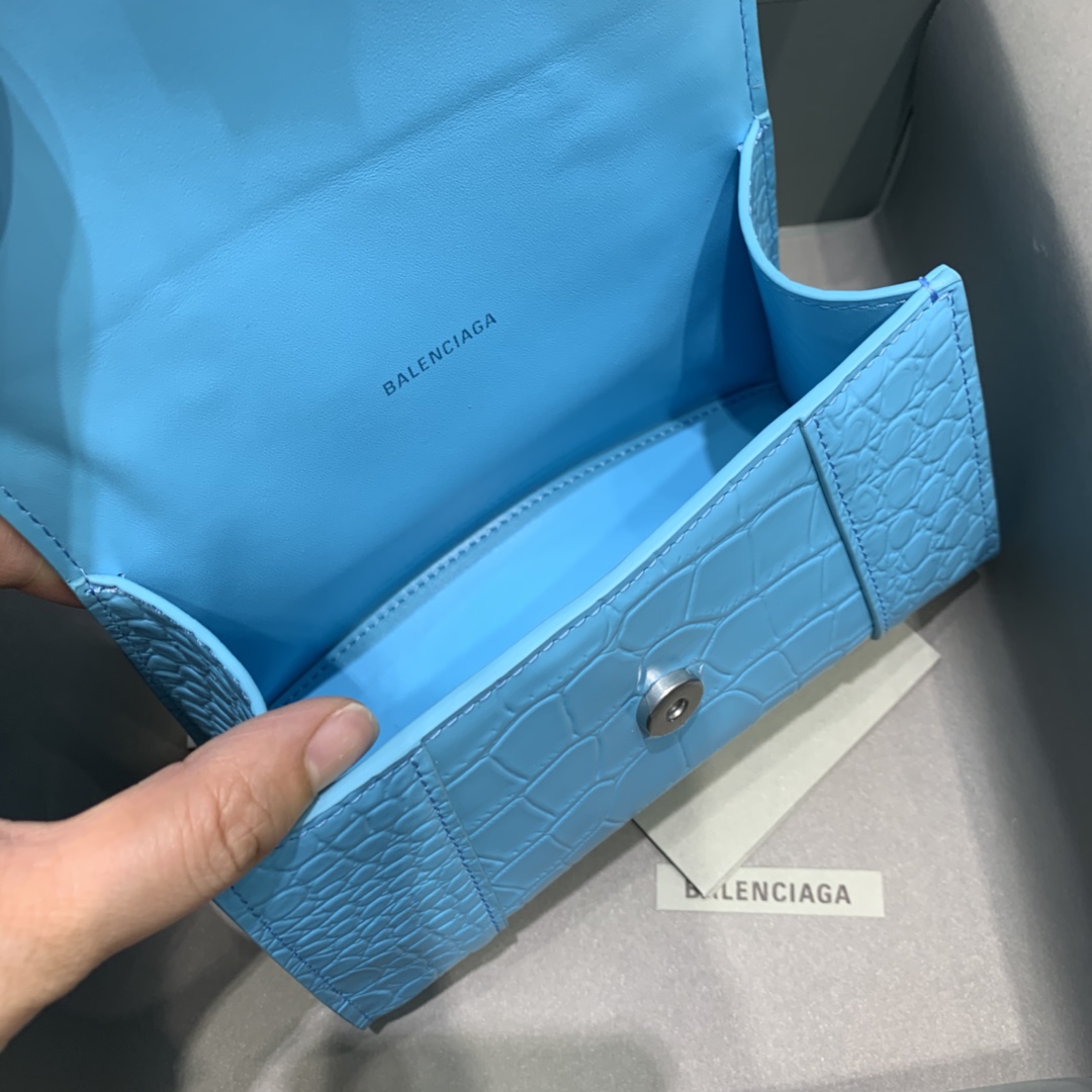 Balenciaga Hourglass Small Handbag In Blue, For Women, Women’s Bags 9in/23cm