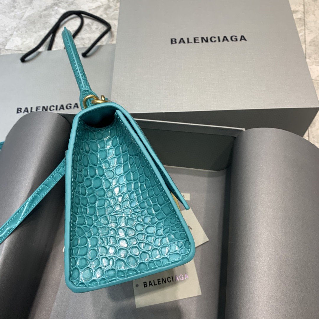 Balenciaga Hourglass Small Handbag In Blue, For Women, Women’s Bags 9in/23cm