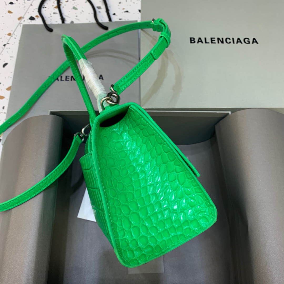 Balenciaga Hourglass Small Handbag In Bright Green, For Women, Women’s Bags 9in/23cm