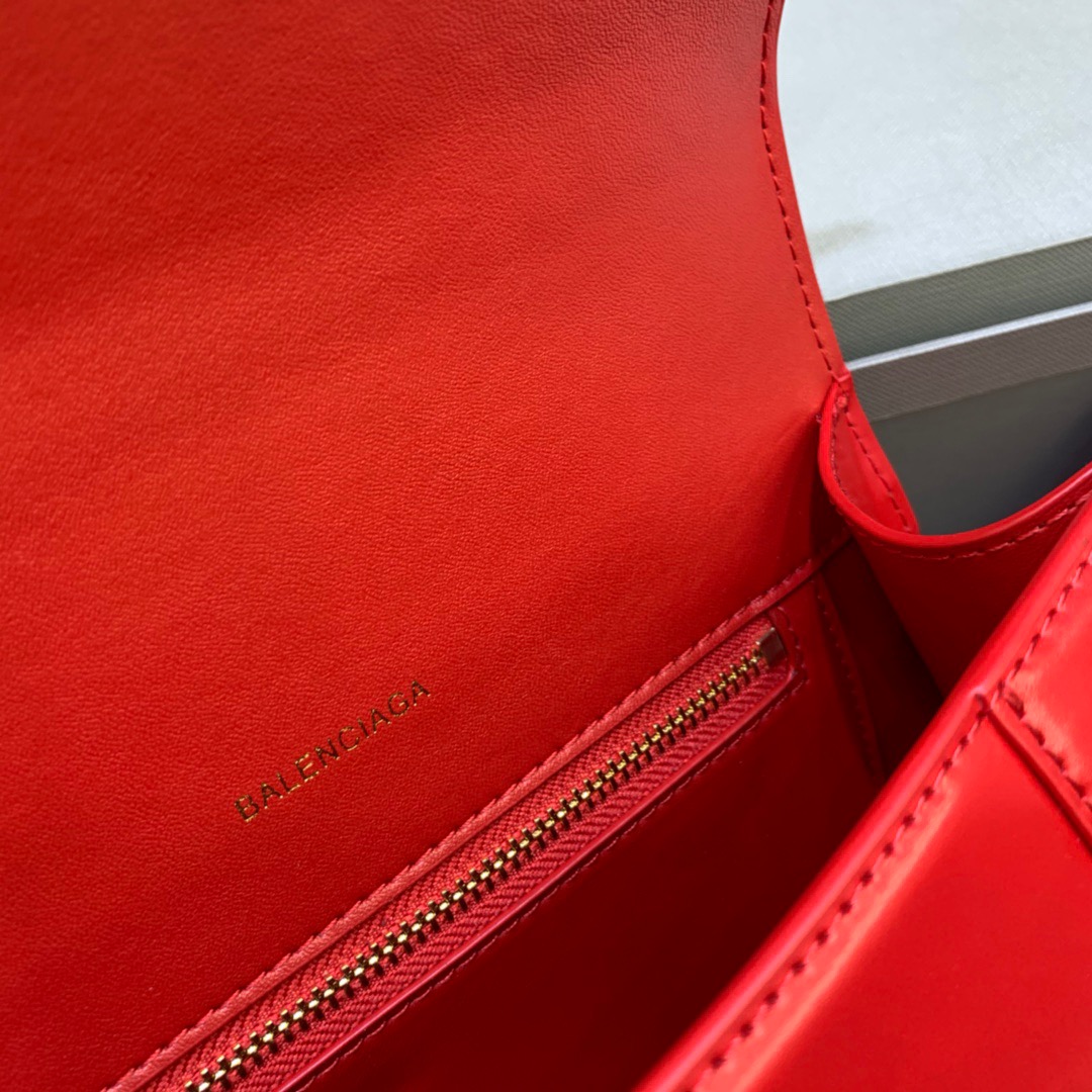 Balenciaga Hourglass Small Handbag In Bright Red, For Women, Women’s Bags 9in/23cm 5935461QJ4