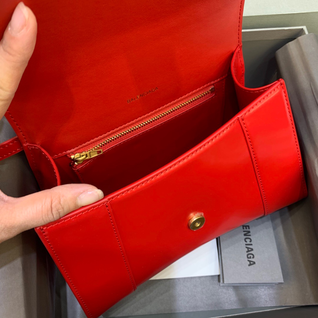 Balenciaga Hourglass Small Handbag In Bright Red, For Women, Women’s Bags 9in/23cm 5935461QJ4