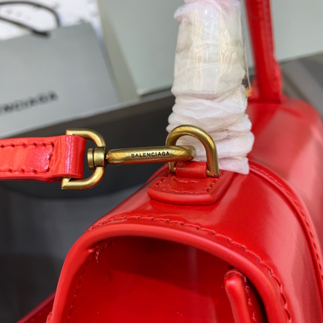 Balenciaga Hourglass Small Handbag In Bright Red, For Women, Women’s Bags 9in/23cm 5935461QJ4