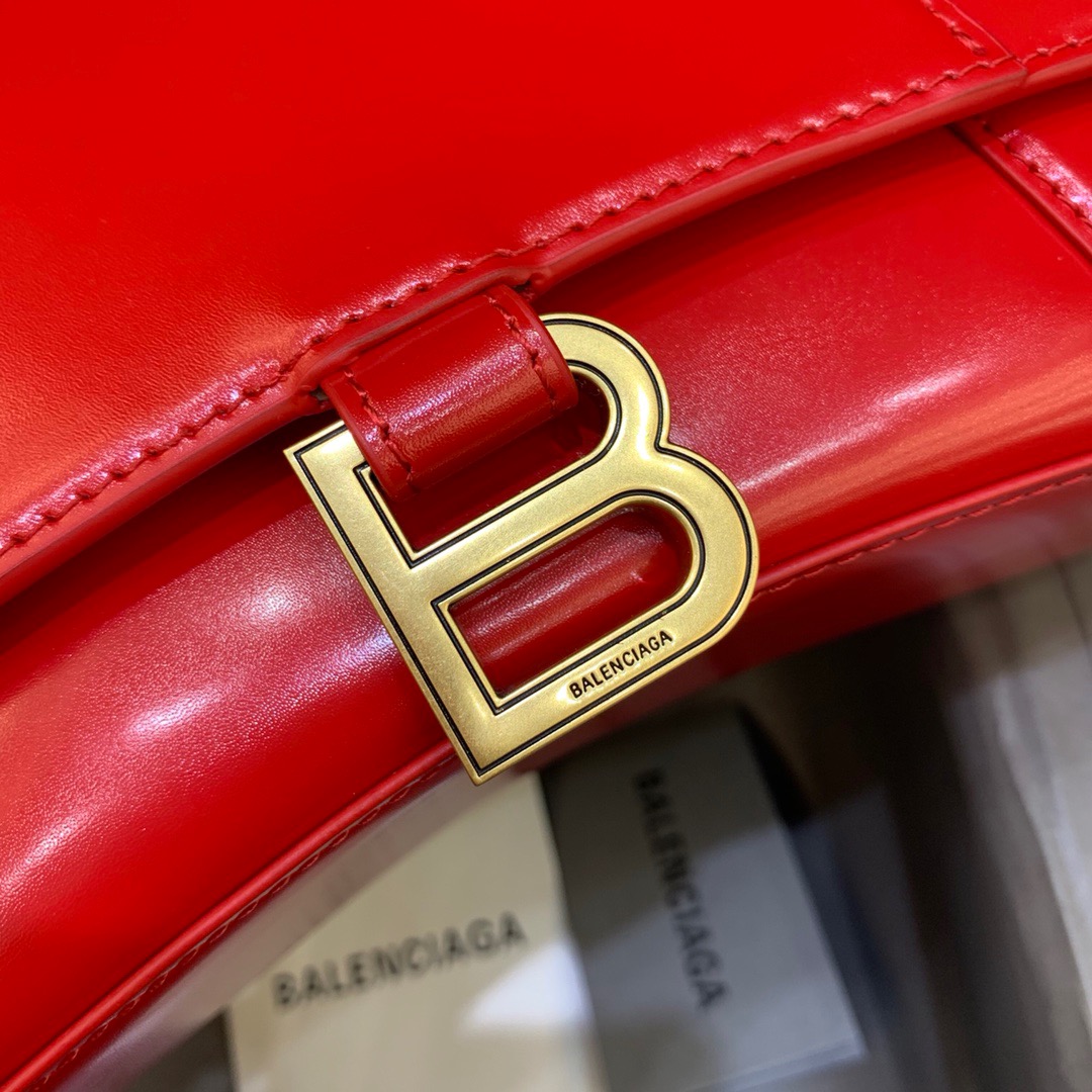 Balenciaga Hourglass Small Handbag In Bright Red, For Women, Women’s Bags 9in/23cm 5935461QJ4