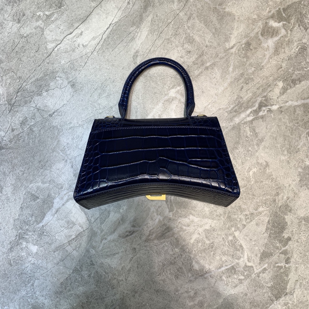 Balenciaga Hourglass Small Handbag In Dark Blue, For Women, Women’s Bags 9in/23cm 5935461LRG