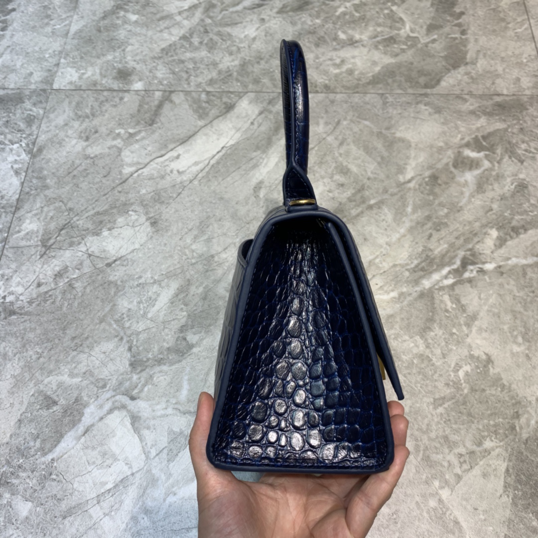Balenciaga Hourglass Small Handbag In Dark Blue, For Women, Women’s Bags 9in/23cm 5935461LRG