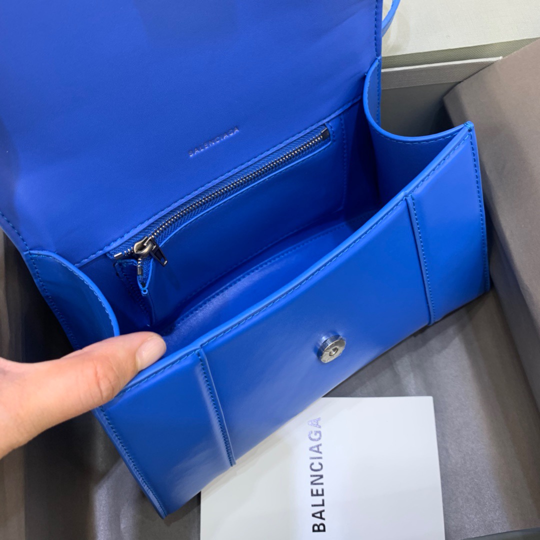 Balenciaga Hourglass Small Handbag In Dark Blue, For Women, Women’s Bags 9in/23cm