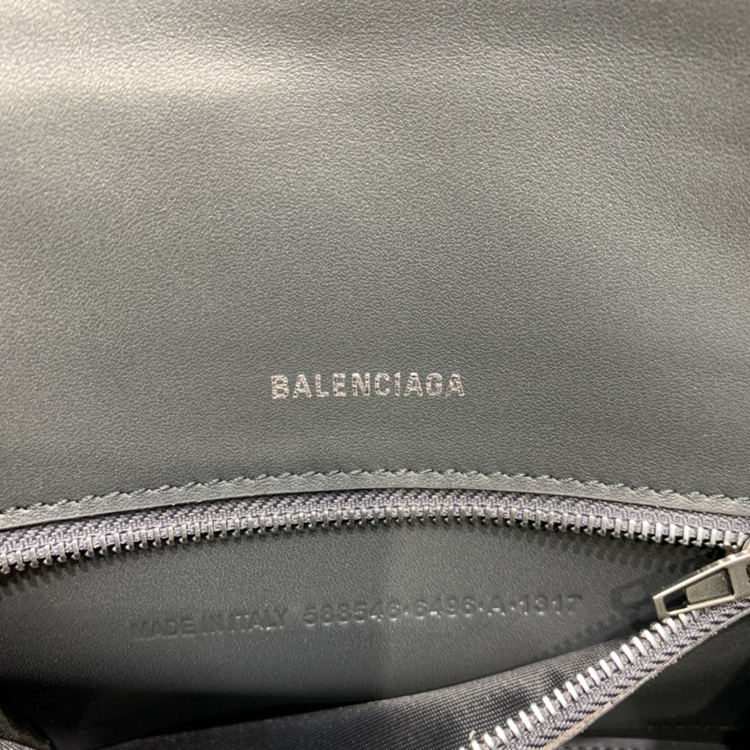 Balenciaga Hourglass Small Handbag In Dark Grey, For Women, Women’s Bags 9in/23cm 5935461LR6Y1309