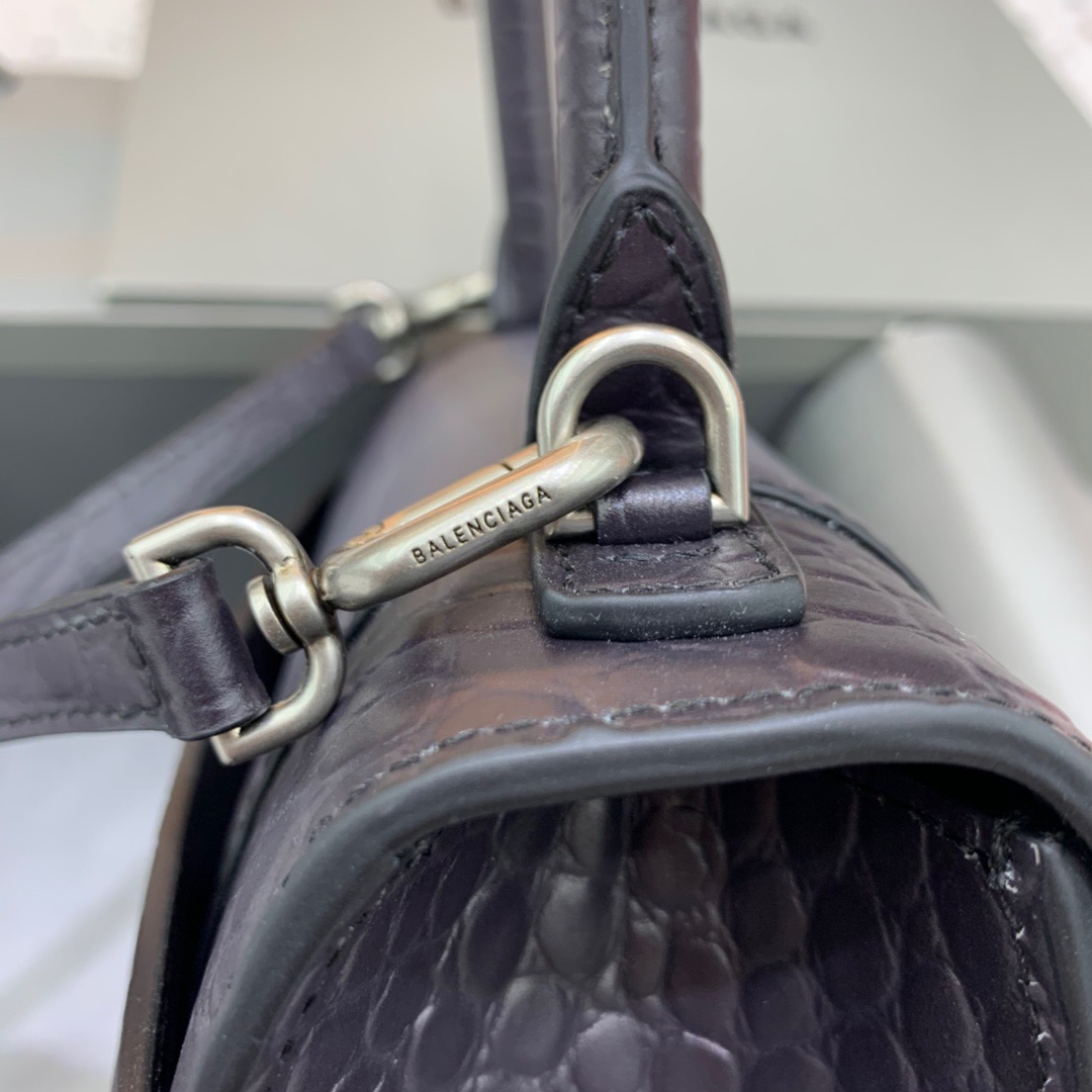Balenciaga Hourglass Small Handbag In Dark Grey, For Women, Women’s Bags 9in/23cm 5935462107U1309