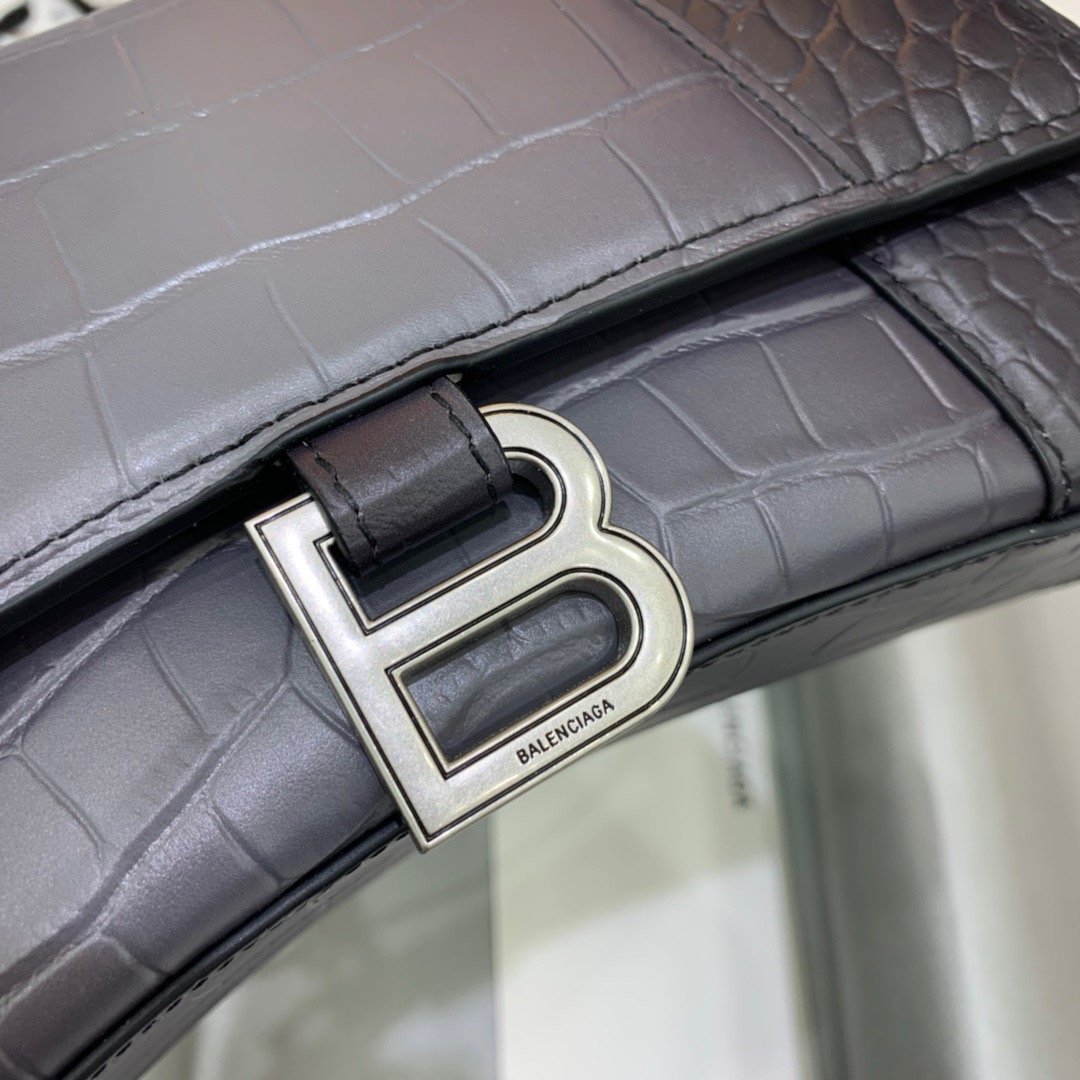 Balenciaga Hourglass Small Handbag In Dark Grey, For Women, Women’s Bags 9in/23cm 5935462107U1309