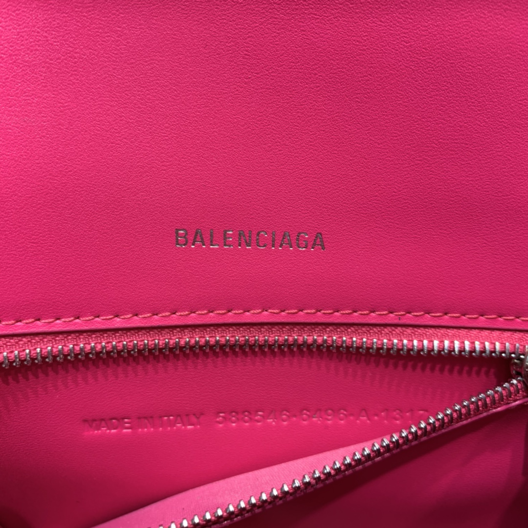 Balenciaga Hourglass Small Handbag In Dark Pink, For Women, Women’s Bags 9in/23cm
