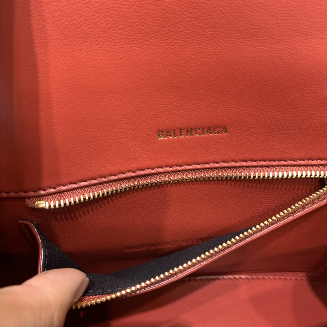 Balenciaga Hourglass Small Handbag In Dark Red, For Women, Women’s Bags 9in/23cm 5935461LRG