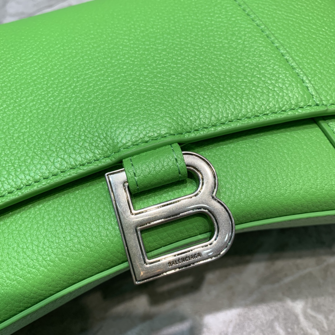 Balenciaga Hourglass Small Handbag In Green, For Women, Women’s Bags 9in/23cm