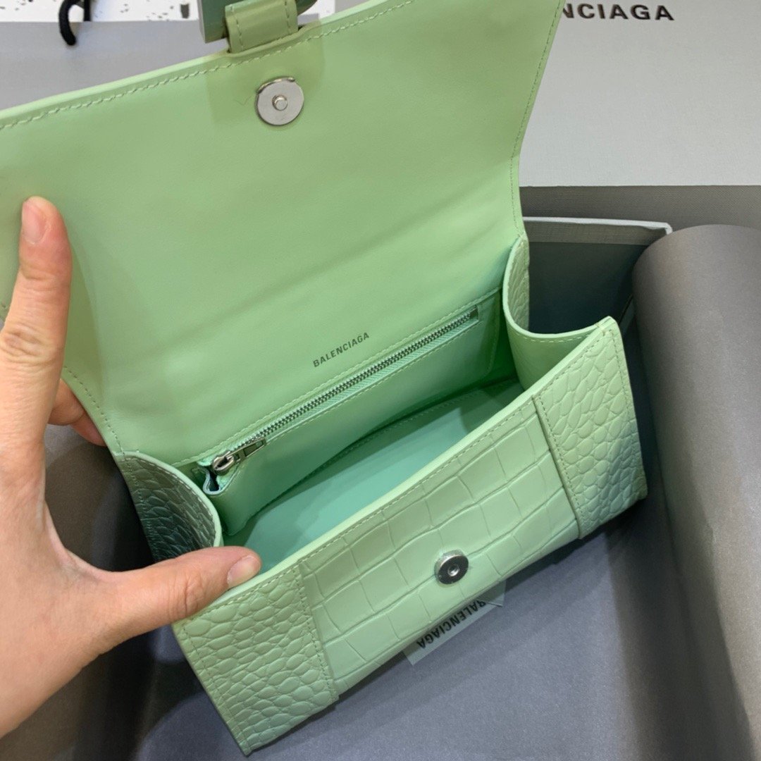 Balenciaga Hourglass Small Handbag In Light Green, For Women, Women’s Bags 9in/23cm
