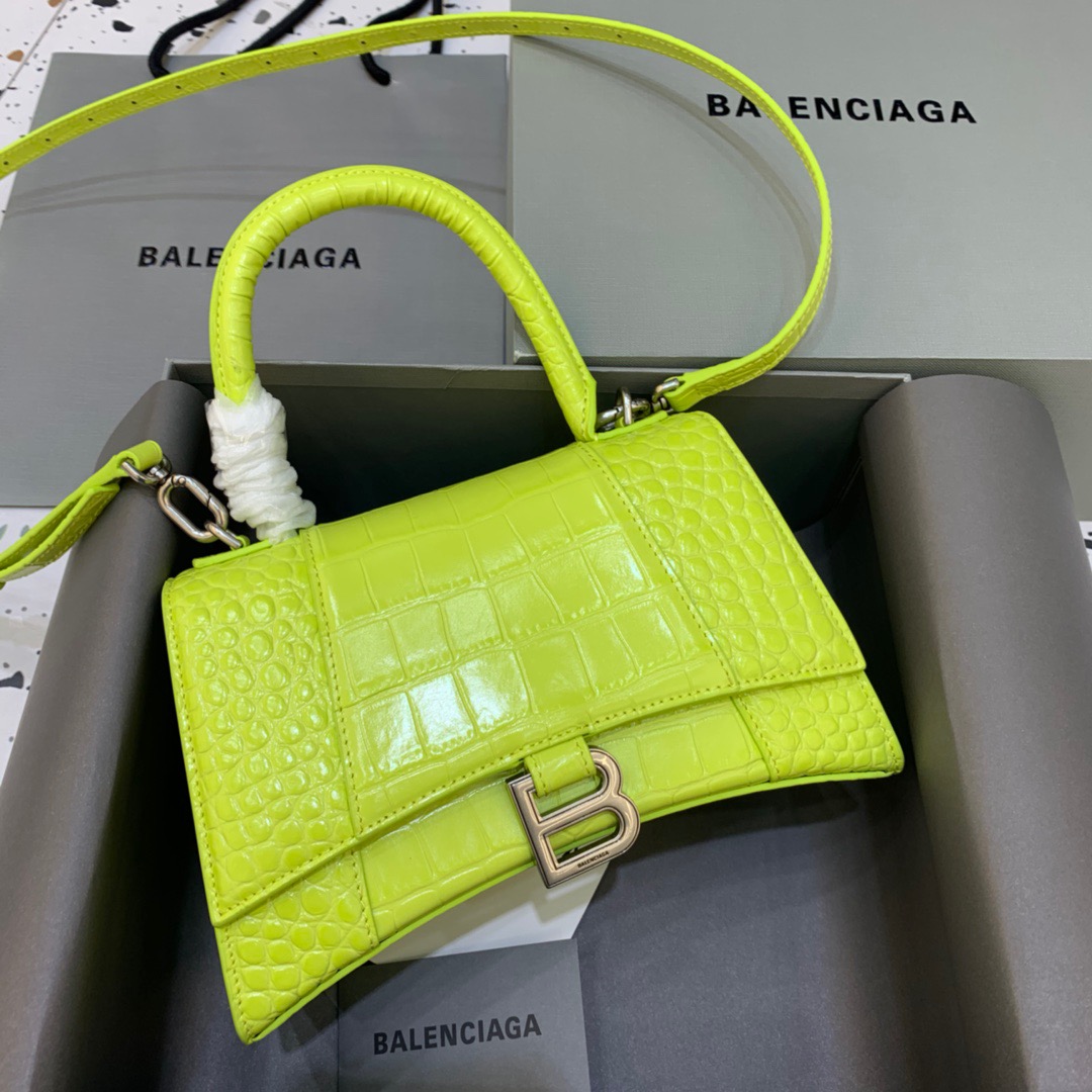 Balenciaga Hourglass Small Handbag In Light Green, For Women, Women’s Bags 9in/23cm