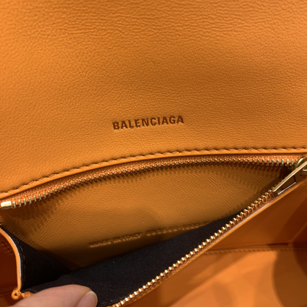 Balenciaga Hourglass Small Handbag In Orange, For Women, Women’s Bags 9in/23cm