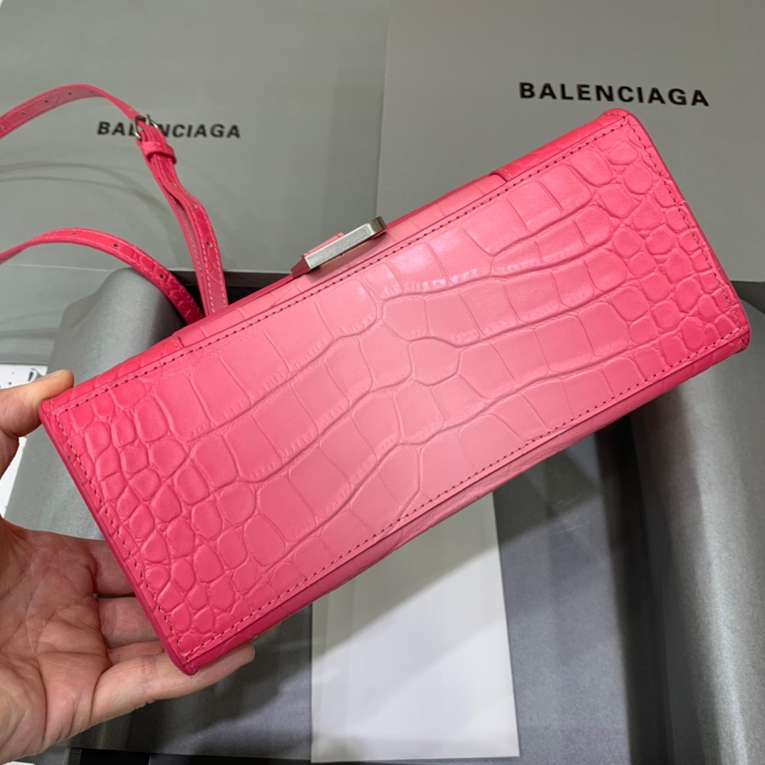 Balenciaga Hourglass Small Handbag In Pink, For Women, Women’s Bags 9in/23cm 5935462107U5812