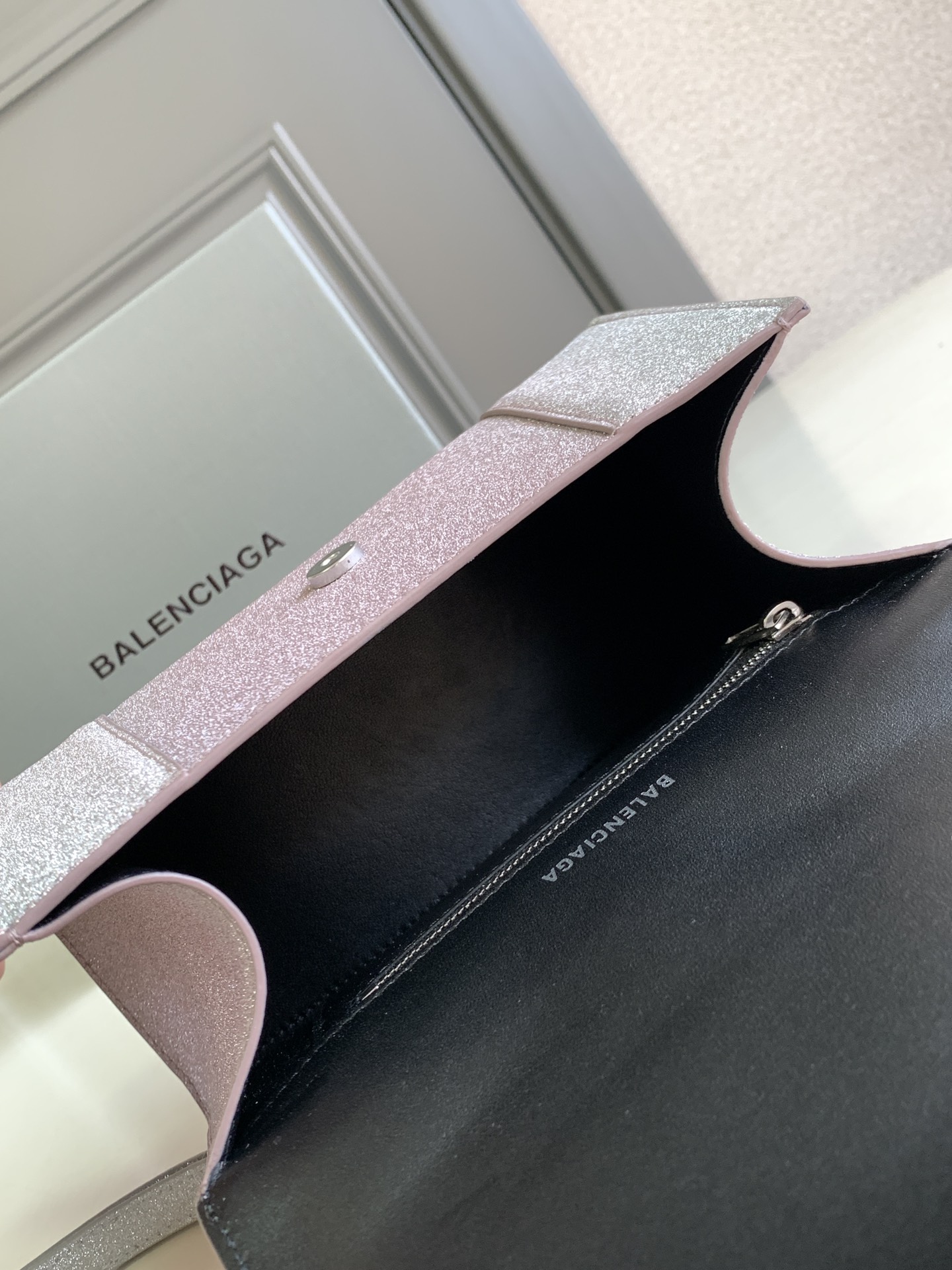 Balenciaga Hourglass Small Handbag In Pink/Blue For Women 9in/23 cm
