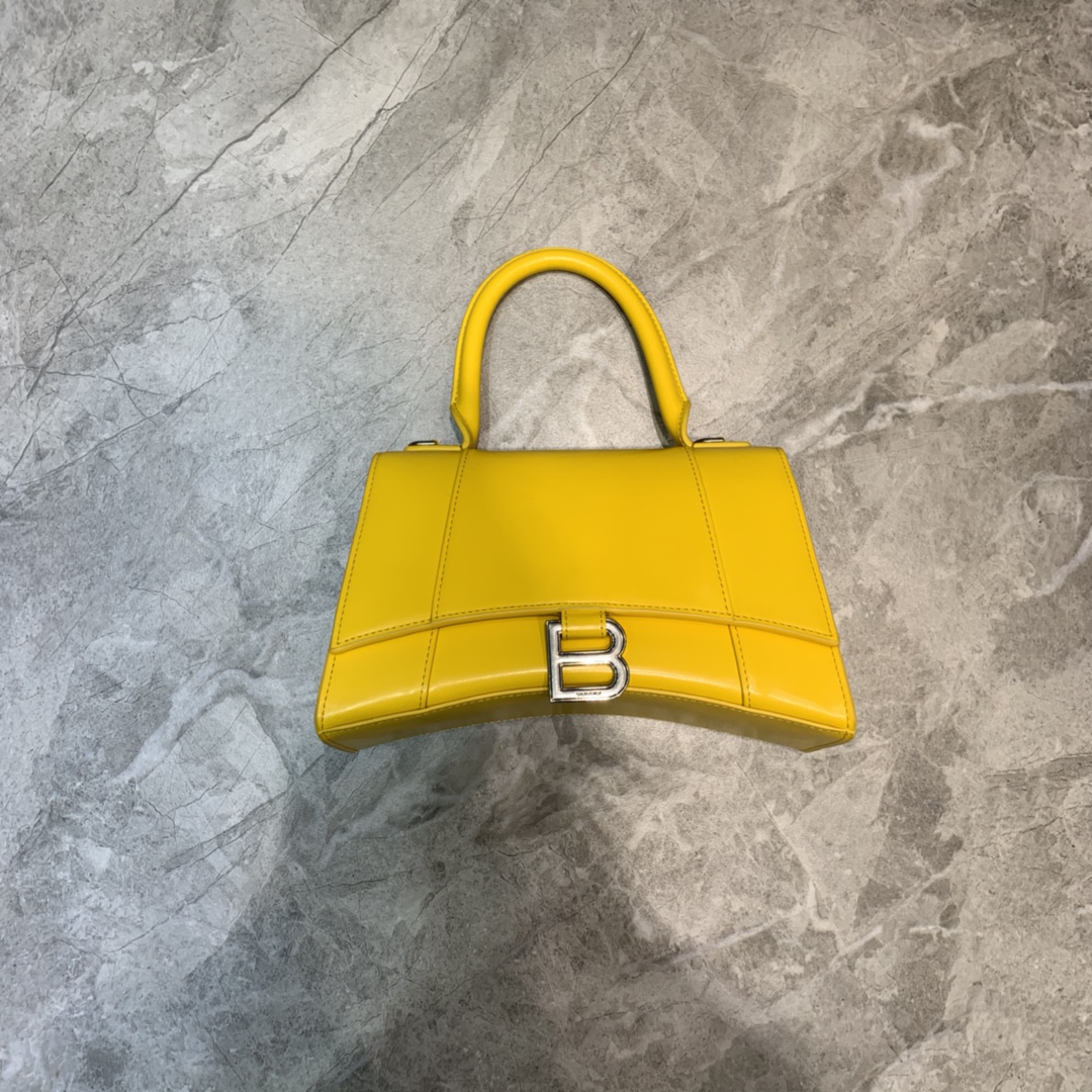 Balenciaga Hourglass Small Handbag In Yellow, For Women, Women’s Bags 9in/23cm