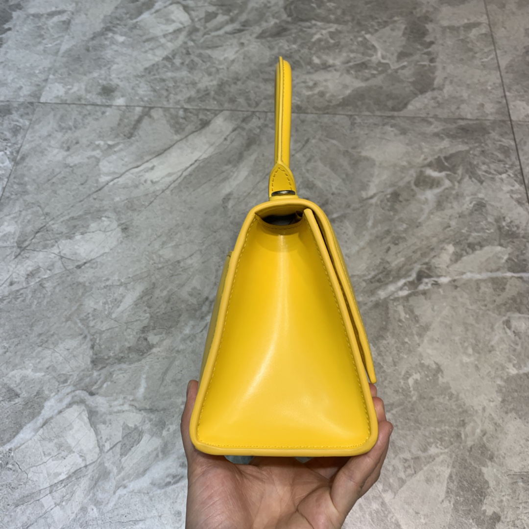 Balenciaga Hourglass Small Handbag In Yellow, For Women, Women’s Bags 9in/23cm