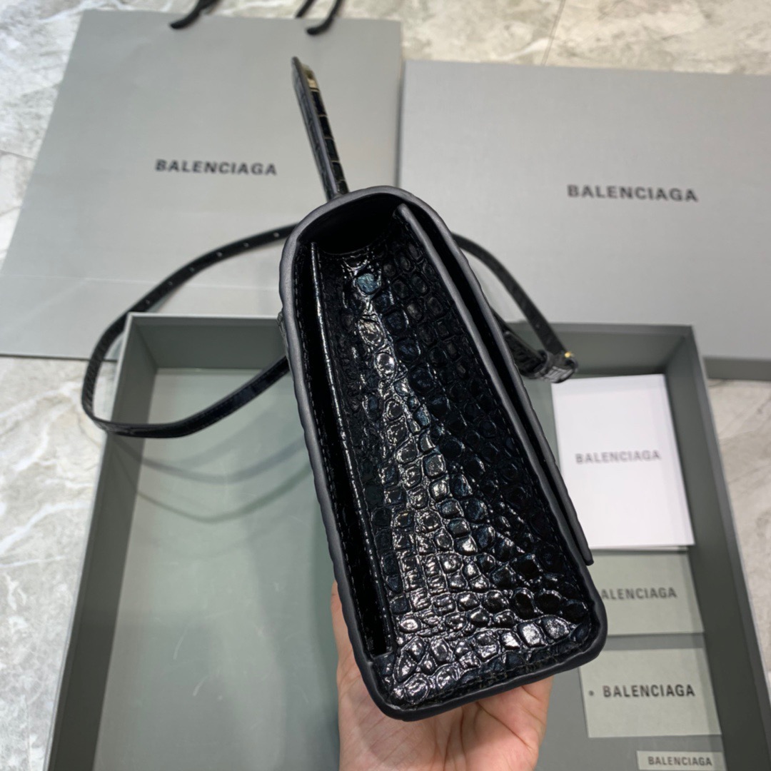 Balenciaga Hourglass Stretch Tote Bag In Black, For Women, Women’s Bags 13.7in/35cm
