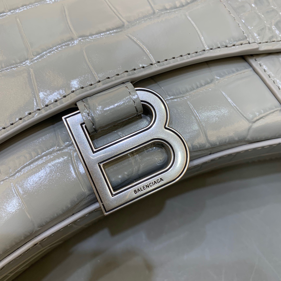 Balenciaga Hourglass Wallet On Chain in Gray, For Women, Women’s Bags 9in/23cm