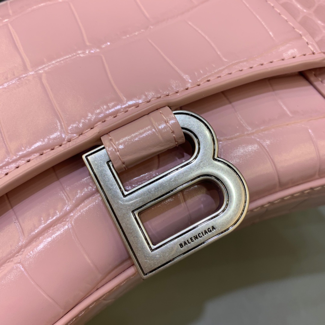 Balenciaga Hourglass Wallet On Chain in Light Pink, For Women, Women’s Bags 9in/23cm