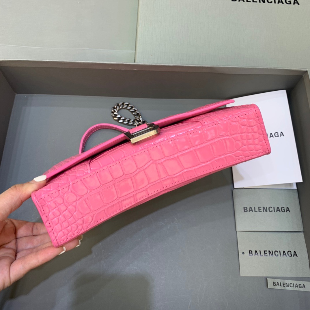 Balenciaga Hourglass Wallet On Chain in Pink, For Women, Women’s Bags 9in/23cm