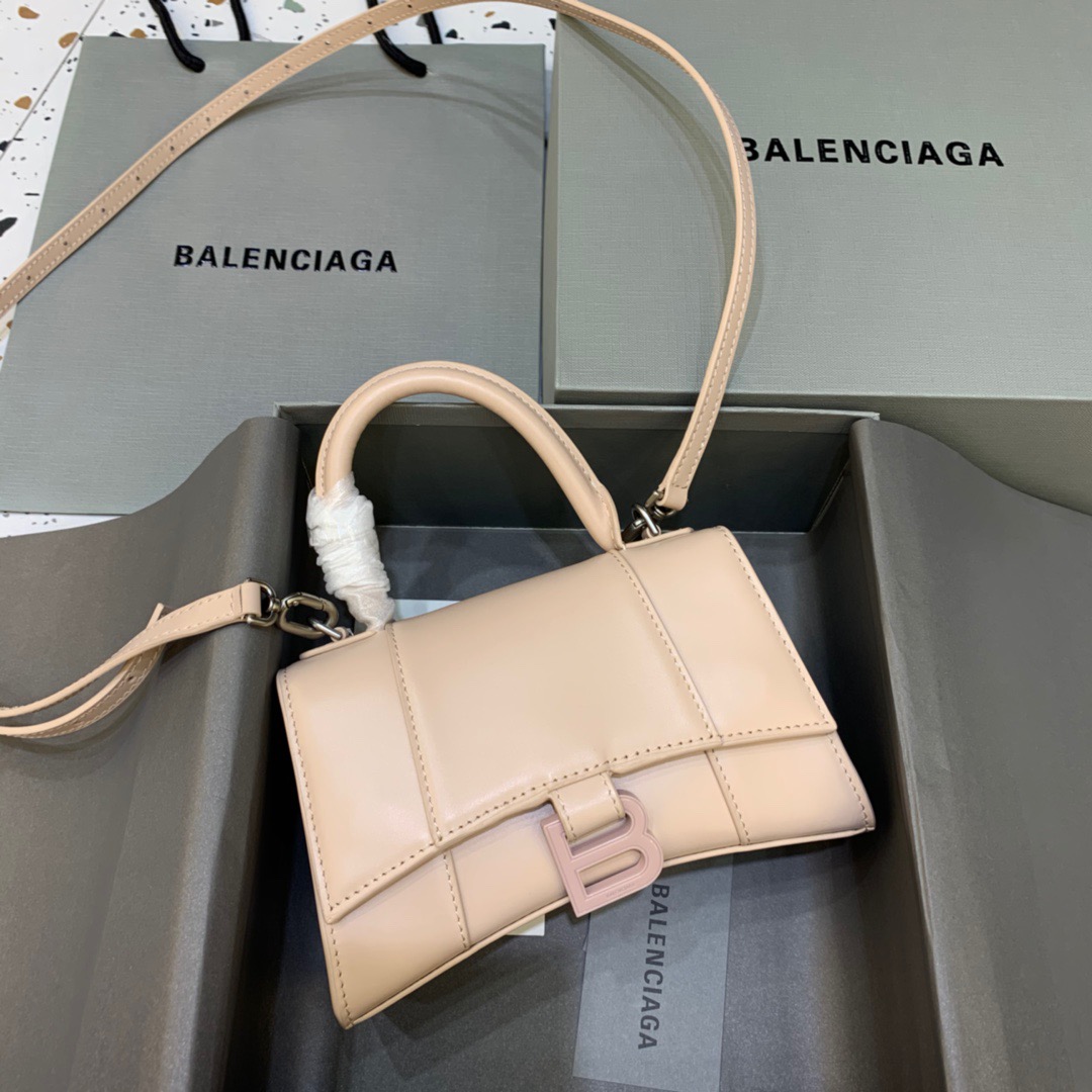 Balenciaga Hourglass XS Handbag In Beige, For Women, Women’s Bags 7.4in/19cm