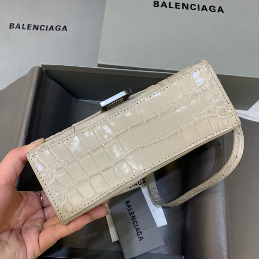 Balenciaga Hourglass XS Handbag In Beige, For Women, Women’s Bags 7.4in/19cm