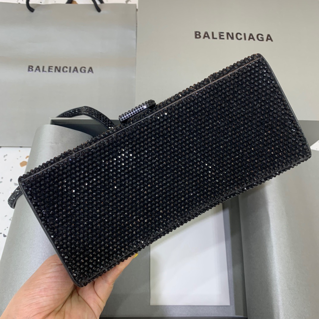Balenciaga Hourglass XS Handbag In Black, For Women, Women’s Bags 7.4in/19cm 59283328D071071