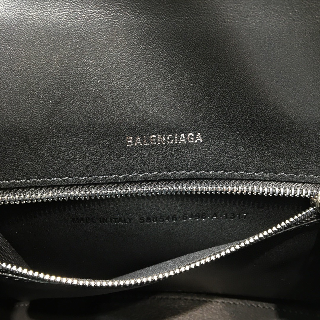 Balenciaga Hourglass XS Handbag In Black, For Women, Women’s Bags 7.4in/19cm