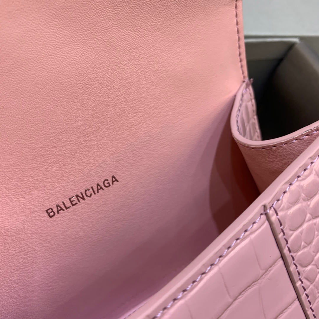 Balenciaga Hourglass XS Handbag In Pink, For Women, Women’s Bags 7.4in/19cm