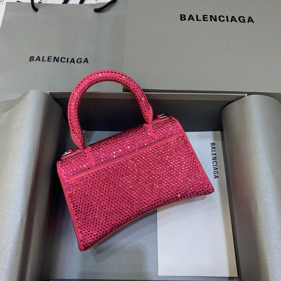 Balenciaga Hourglass XS Handbag In Pink, For Women, Women’s Bags 7.4in/19cm
