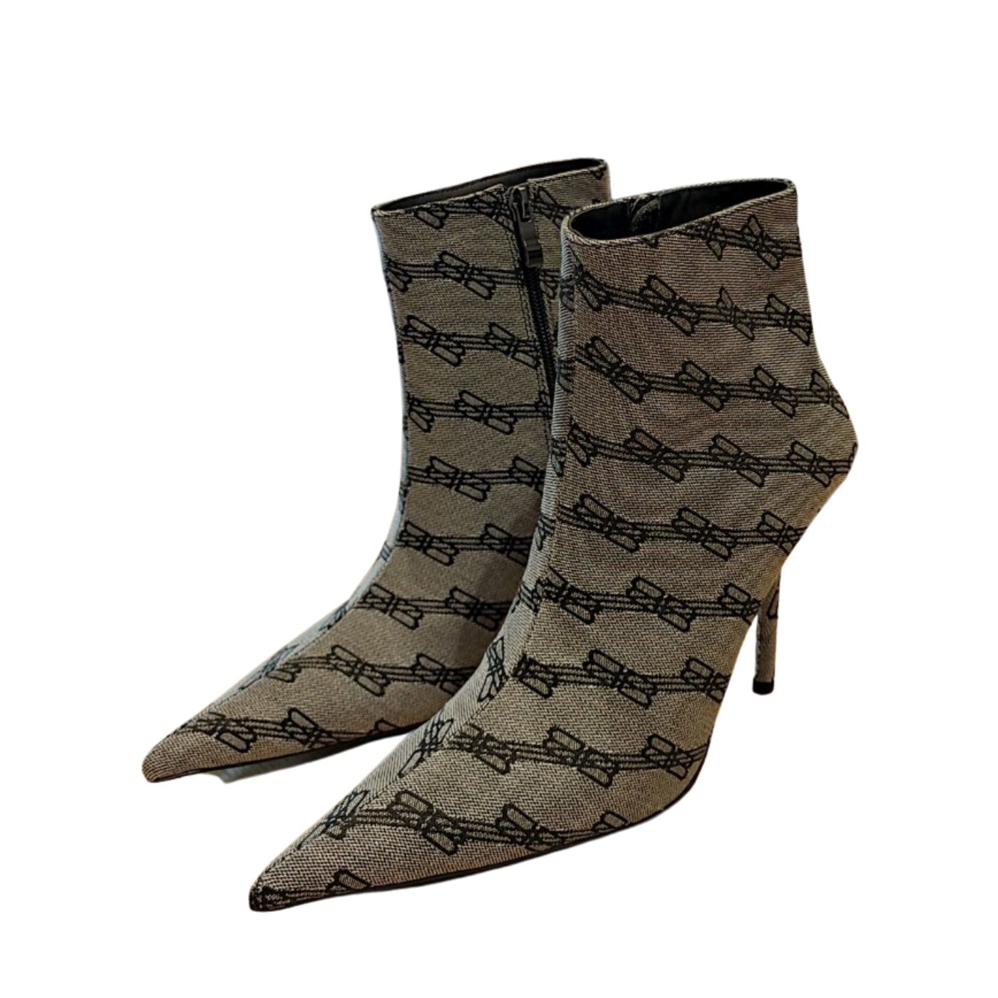 Balenciaga Knife Ankle Boots Grey For Women