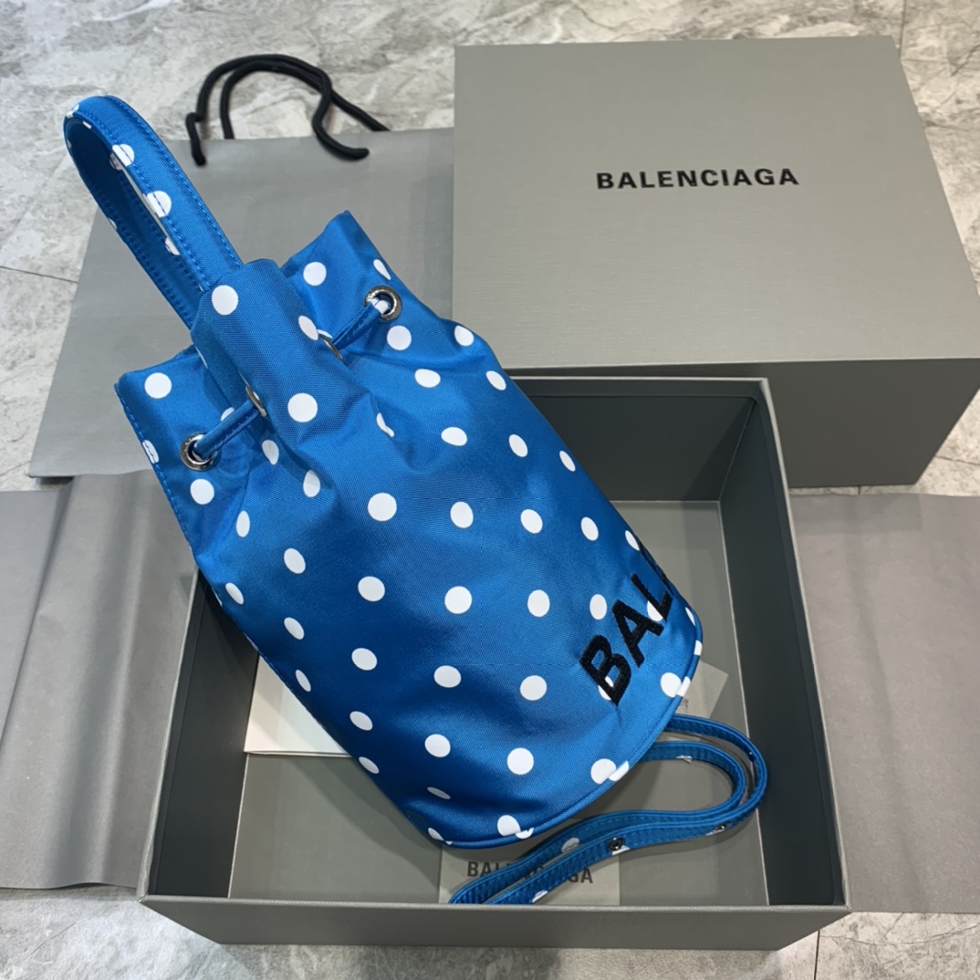 Balenciaga Le Cagole Medium Bucket Bag In Blue, For Women, Women’s Bags 17.6in/45cm