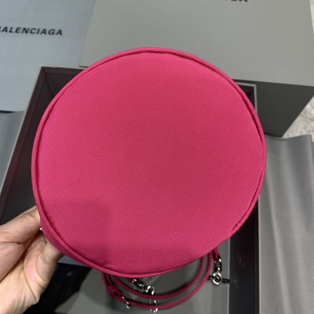 Balenciaga Le Cagole Medium Bucket Bag In Dark Pink, For Women, Women’s Bags 7in/18cm