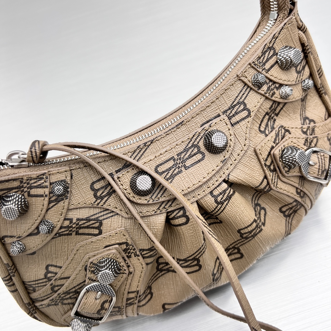 Balenciaga Le Cagole Mini Bag With Chain Bb Monogram Coated Canvas In Beige For Women 8.2 in/20.8 cm 695814210E72762