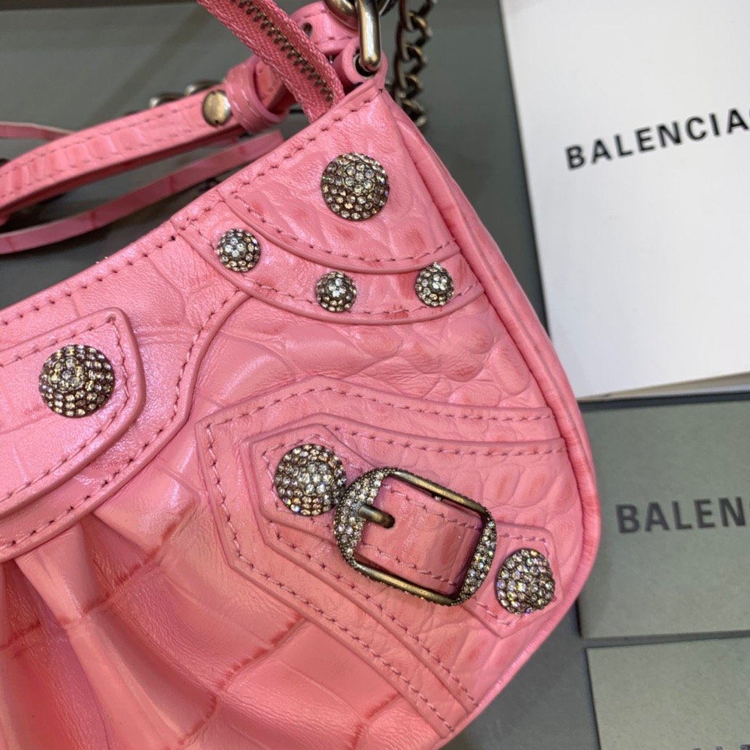 Balenciaga Le Cagole Mini Bag With Chain In Pink, For Women, Women’s Bags 8.2in/21cm 69581423EBY5812