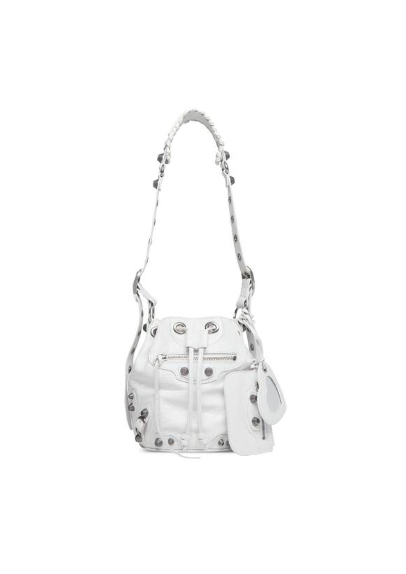 Balenciaga Le Cagole Xs Bucket Bag White/Black/Light Black/Grey/Light Grey For Women 7.8in/20 cm 7024311VG9Y9104
