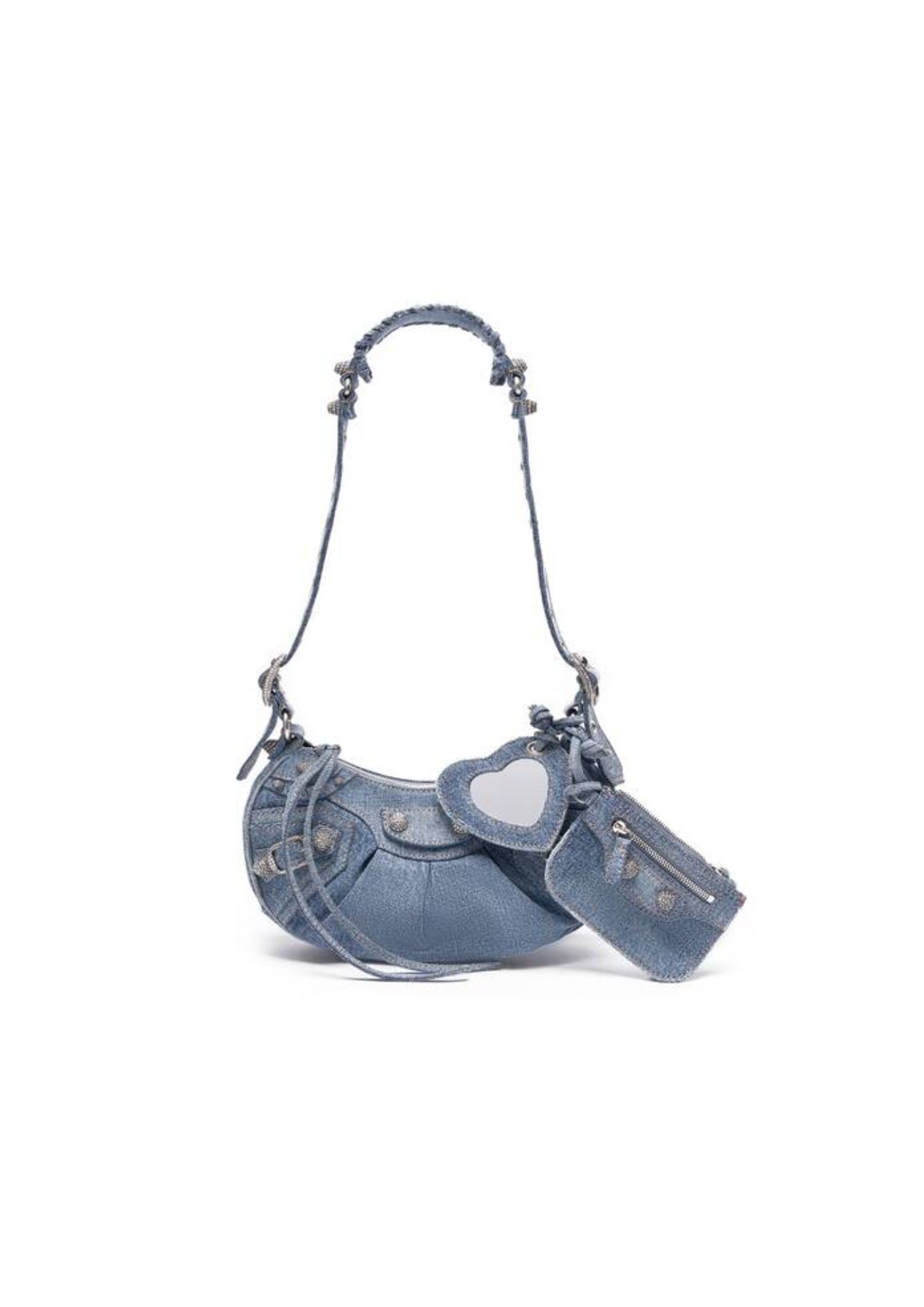 Balenciaga Le Cagole XS Shoulder Bag Denim In Blue For Women 10.2in/26cm 6713092109U4715