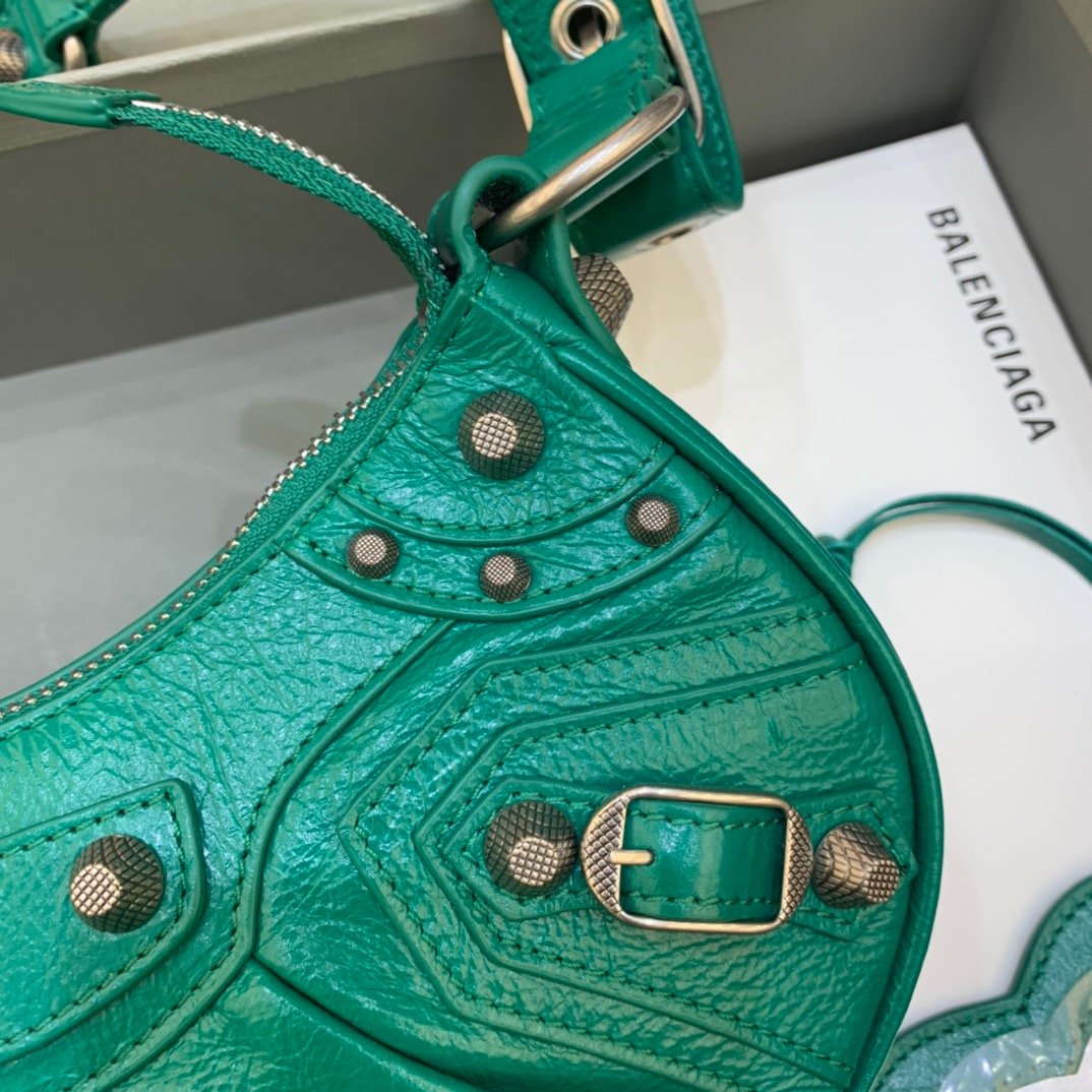Balenciaga Le Cagole XS Shoulder Bag In Green, For Women, Women’s Bags 10.2in/26cm