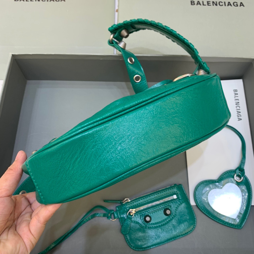 Balenciaga Le Cagole XS Shoulder Bag In Green, For Women, Women’s Bags 10.2in/26cm